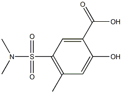 5-(dimethylsulfamoyl)-2-hydroxy-4-methylbenzoic acid 结构式