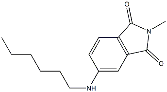 5-(hexylamino)-2-methyl-2,3-dihydro-1H-isoindole-1,3-dione 结构式