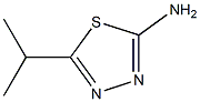 5-(propan-2-yl)-1,3,4-thiadiazol-2-amine 化学構造式