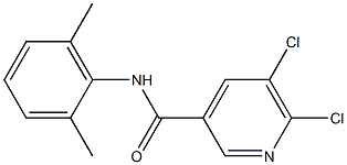 5,6-dichloro-N-(2,6-dimethylphenyl)pyridine-3-carboxamide Struktur