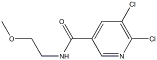 5,6-dichloro-N-(2-methoxyethyl)pyridine-3-carboxamide 化学構造式