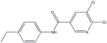 5,6-dichloro-N-(4-ethylphenyl)pyridine-3-carboxamide Struktur