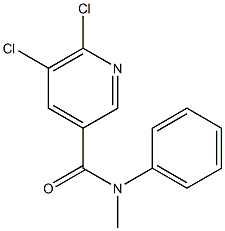 5,6-dichloro-N-methyl-N-phenylpyridine-3-carboxamide 结构式