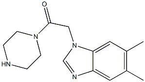 5,6-dimethyl-1-(2-oxo-2-piperazin-1-ylethyl)-1H-benzimidazole Structure