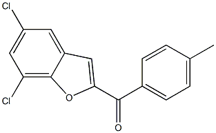 5,7-dichloro-2-[(4-methylphenyl)carbonyl]-1-benzofuran 结构式