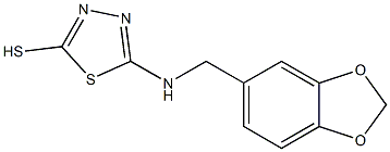 5-[(1,3-benzodioxol-5-ylmethyl)amino]-1,3,4-thiadiazole-2-thiol Structure