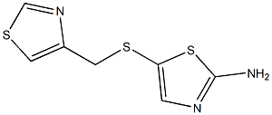 5-[(1,3-thiazol-4-ylmethyl)sulfanyl]-1,3-thiazol-2-amine 化学構造式