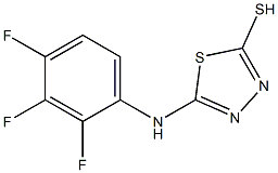 5-[(2,3,4-trifluorophenyl)amino]-1,3,4-thiadiazole-2-thiol 化学構造式