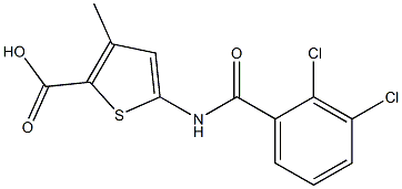 5-[(2,3-dichlorobenzene)amido]-3-methylthiophene-2-carboxylic acid 结构式