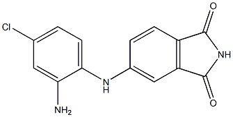 5-[(2-amino-4-chlorophenyl)amino]-2,3-dihydro-1H-isoindole-1,3-dione 结构式