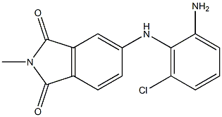 5-[(2-amino-6-chlorophenyl)amino]-2-methyl-2,3-dihydro-1H-isoindole-1,3-dione 结构式