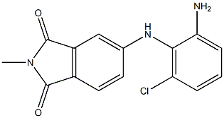 5-[(2-amino-6-chlorophenyl)amino]-2-methyl-2,3-dihydro-1H-isoindole-1,3-dione,,结构式