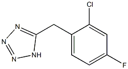 5-[(2-chloro-4-fluorophenyl)methyl]-1H-1,2,3,4-tetrazole,,结构式