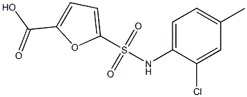 5-[(2-chloro-4-methylphenyl)sulfamoyl]furan-2-carboxylic acid 结构式