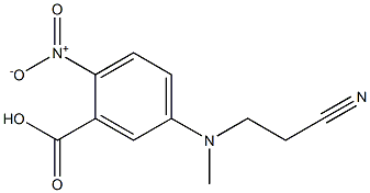5-[(2-cyanoethyl)(methyl)amino]-2-nitrobenzoic acid Struktur