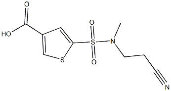 5-[(2-cyanoethyl)(methyl)sulfamoyl]thiophene-3-carboxylic acid Structure
