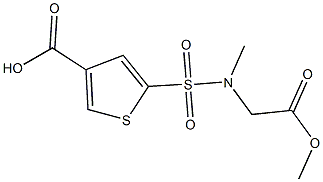 5-[(2-methoxy-2-oxoethyl)(methyl)sulfamoyl]thiophene-3-carboxylic acid Structure