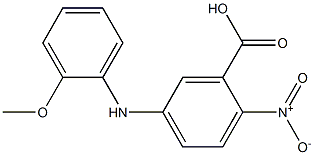5-[(2-methoxyphenyl)amino]-2-nitrobenzoic acid Struktur