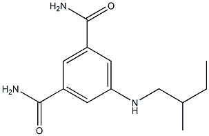 5-[(2-methylbutyl)amino]benzene-1,3-dicarboxamide,,结构式