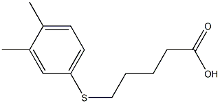 5-[(3,4-dimethylphenyl)sulfanyl]pentanoic acid,,结构式