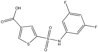 5-[(3,5-difluorophenyl)sulfamoyl]thiophene-3-carboxylic acid Structure