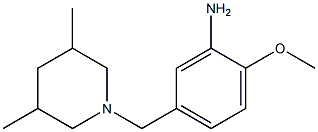 5-[(3,5-dimethylpiperidin-1-yl)methyl]-2-methoxyaniline 结构式