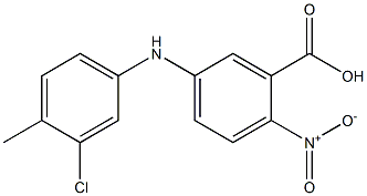 5-[(3-chloro-4-methylphenyl)amino]-2-nitrobenzoic acid,,结构式