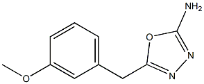5-[(3-methoxyphenyl)methyl]-1,3,4-oxadiazol-2-amine,,结构式