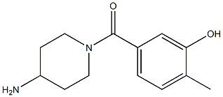 5-[(4-aminopiperidin-1-yl)carbonyl]-2-methylphenol,,结构式