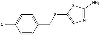 5-[(4-chlorobenzyl)thio]-1,3-thiazol-2-amine,,结构式