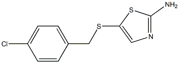 5-[(4-chlorobenzyl)thio]-1,3-thiazol-2-amine 化学構造式