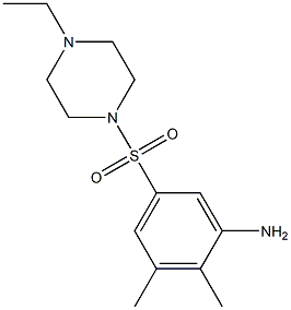 5-[(4-ethylpiperazine-1-)sulfonyl]-2,3-dimethylaniline 化学構造式