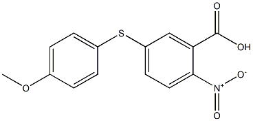 5-[(4-methoxyphenyl)sulfanyl]-2-nitrobenzoic acid,,结构式