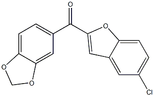 5-[(5-chloro-1-benzofuran-2-yl)carbonyl]-2H-1,3-benzodioxole Structure