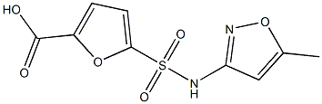 5-[(5-methyl-1,2-oxazol-3-yl)sulfamoyl]furan-2-carboxylic acid Struktur