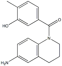 5-[(6-amino-1,2,3,4-tetrahydroquinolin-1-yl)carbonyl]-2-methylphenol,,结构式