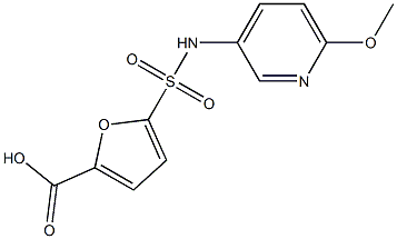 5-[(6-methoxypyridin-3-yl)sulfamoyl]furan-2-carboxylic acid Struktur