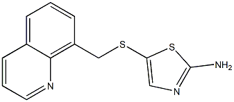 5-[(quinolin-8-ylmethyl)sulfanyl]-1,3-thiazol-2-amine 结构式