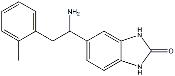 5-[1-amino-2-(2-methylphenyl)ethyl]-2,3-dihydro-1H-1,3-benzodiazol-2-one Struktur