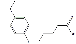 5-[4-(propan-2-yl)phenoxy]pentanoic acid,,结构式