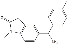 5-[amino(2,4-dimethylphenyl)methyl]-1-methyl-2,3-dihydro-1H-indol-2-one