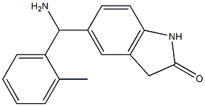 5-[amino(2-methylphenyl)methyl]-2,3-dihydro-1H-indol-2-one Struktur