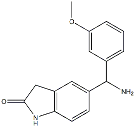 5-[amino(3-methoxyphenyl)methyl]-2,3-dihydro-1H-indol-2-one 结构式