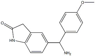 5-[amino(4-methoxyphenyl)methyl]-2,3-dihydro-1H-indol-2-one 化学構造式
