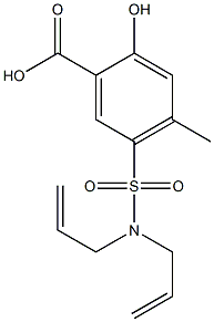 5-[bis(prop-2-en-1-yl)sulfamoyl]-2-hydroxy-4-methylbenzoic acid Struktur