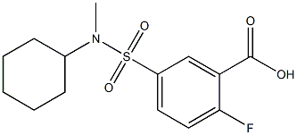 5-[cyclohexyl(methyl)sulfamoyl]-2-fluorobenzoic acid,,结构式