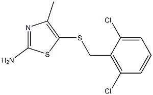 5-{[(2,6-dichlorophenyl)methyl]sulfanyl}-4-methyl-1,3-thiazol-2-amine Struktur