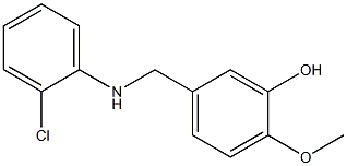 5-{[(2-chlorophenyl)amino]methyl}-2-methoxyphenol Struktur