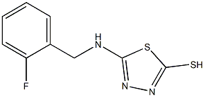 5-{[(2-fluorophenyl)methyl]amino}-1,3,4-thiadiazole-2-thiol,,结构式