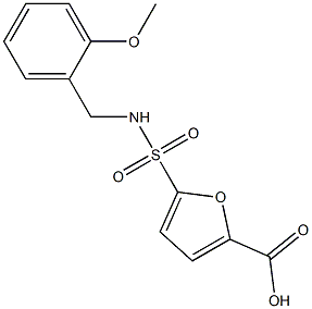 5-{[(2-methoxyphenyl)methyl]sulfamoyl}furan-2-carboxylic acid Structure